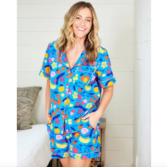 Printfresh Other - Printfresh Smoothie Time Short Sleeve Pajama Set, Tropical Blue
